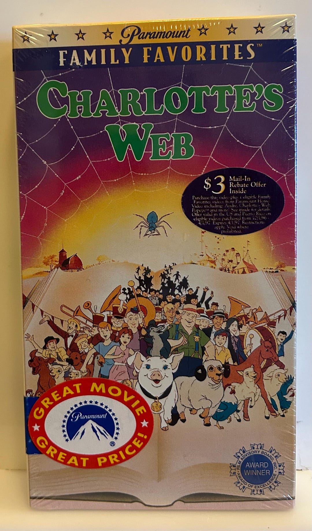 Charlotte's Web- 1973 Vintage VHS Video Movie Cassette Tape (SEALED) - Etsy