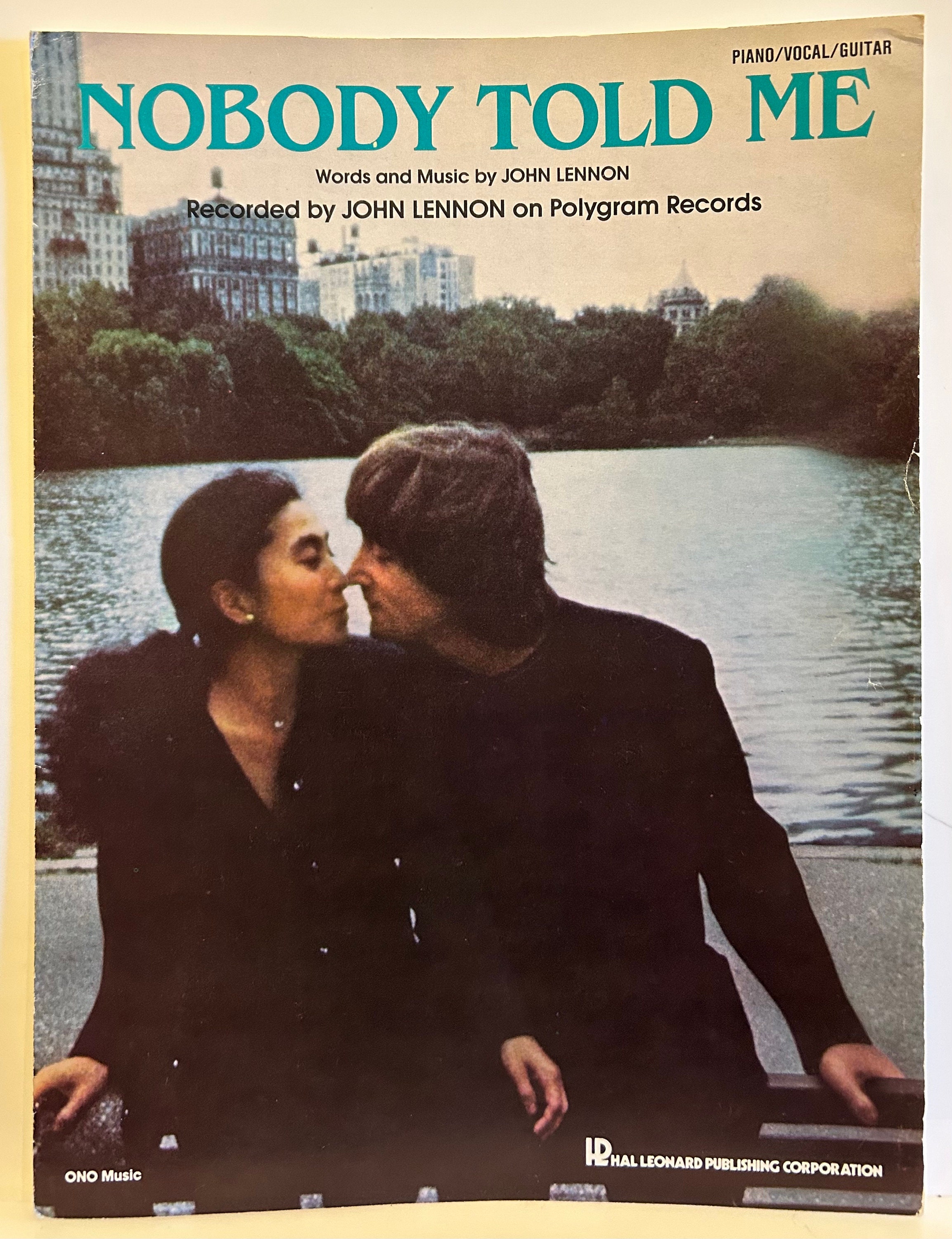 John Lennon Nobody Told Me 1983 Vintage Sheet Music Etsy