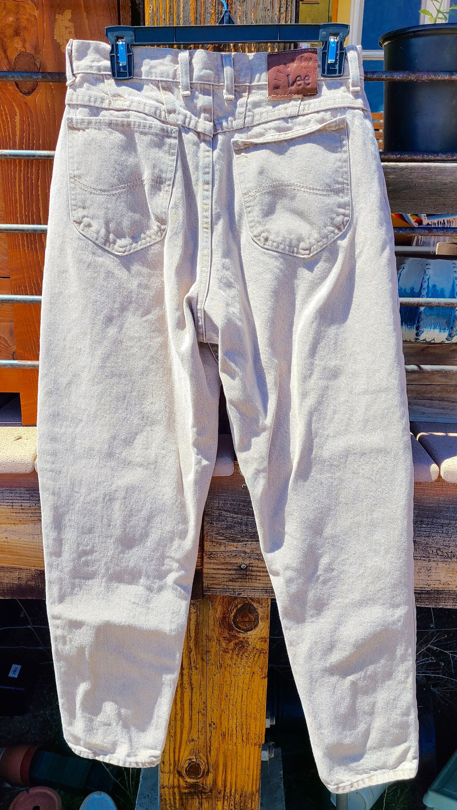 Vintage Lee Riveted Denim Khaki High Waisted Jeans Tag Size 12 - Etsy