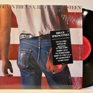 Bruce Springsteen - Born In The USA - 1984 OG Vintage Vinyl Record (Hype Sticker)