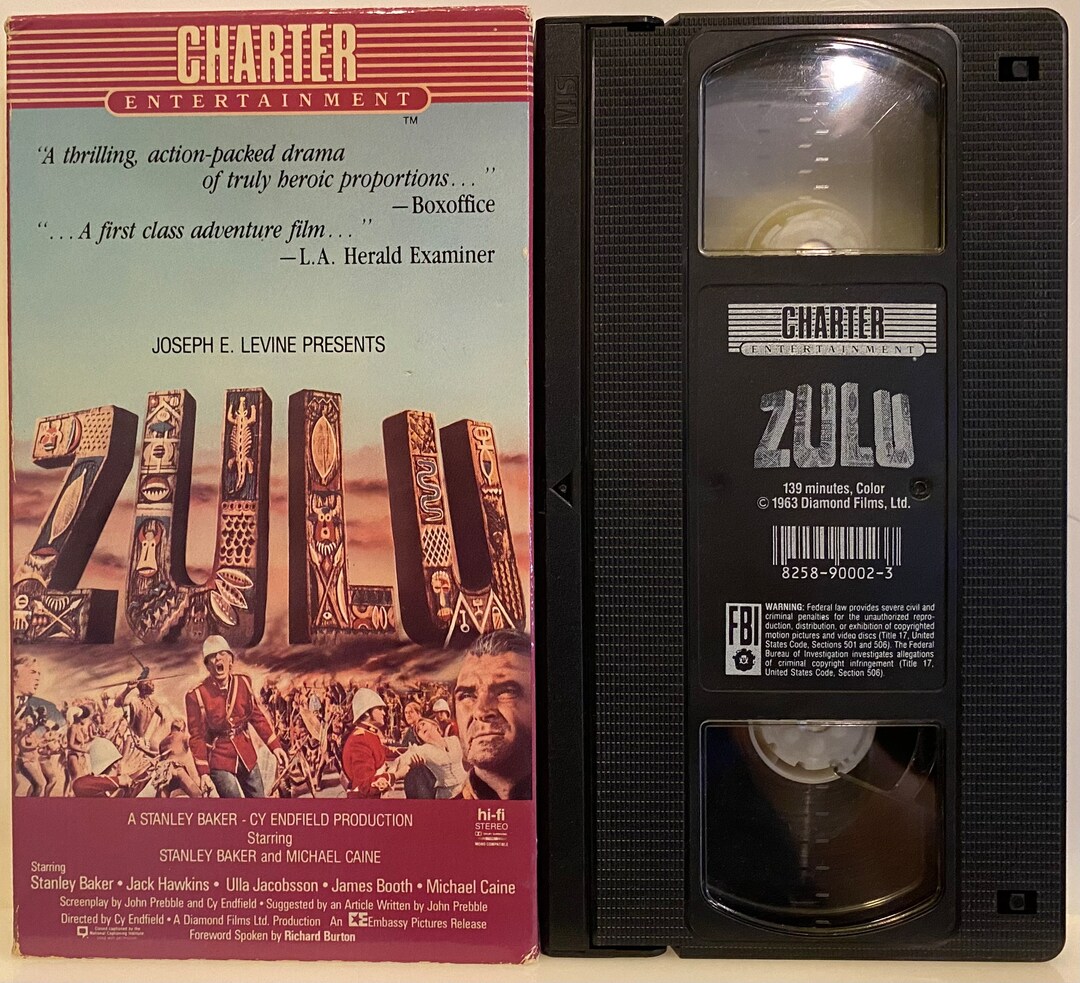 Zulu 1964 Vintage VHS Video Movie Cassette Tape Etsy