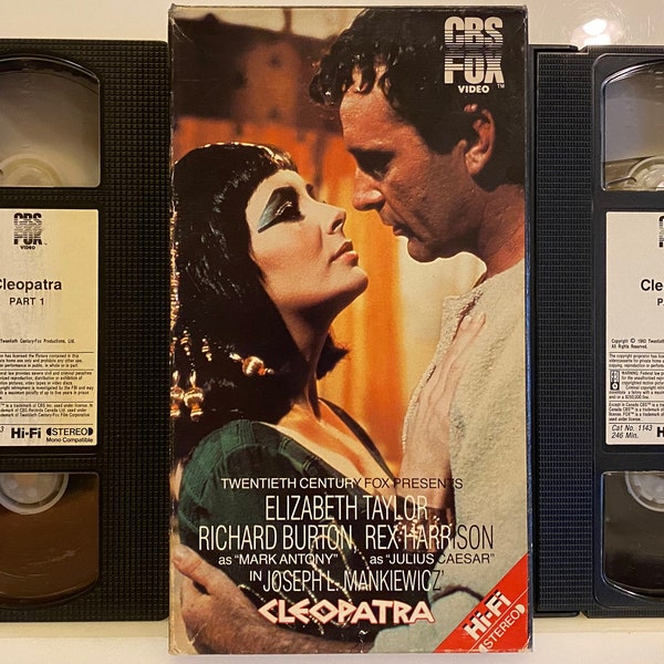 Cleopatra 1963 Vintage VHS Video Movie Cassette Tape Box Set