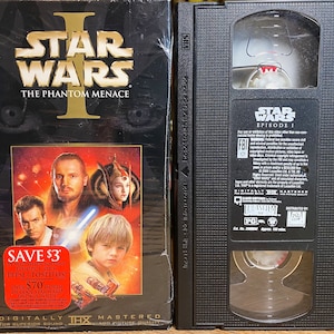 Star Wars The Phantom Menace - 1999 OG Vintage Video VHS Movie Cassette Tape