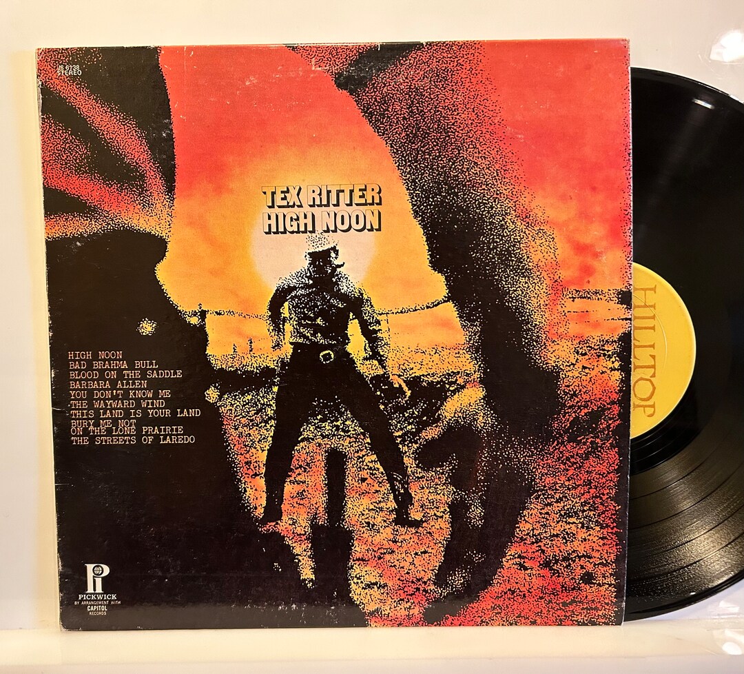 Tex Ritter High Noon 1974 OG Vintage Vinyl Soundtrack Record - Etsy