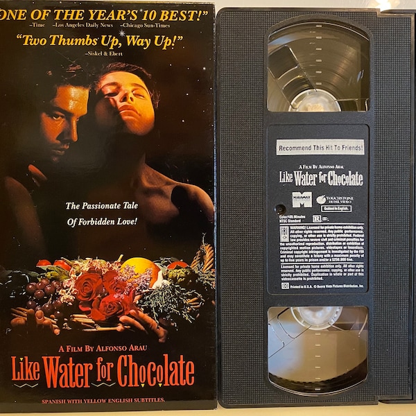 Like Water For Chocolate 1992 Vintage VHS Movie Cassette Tape