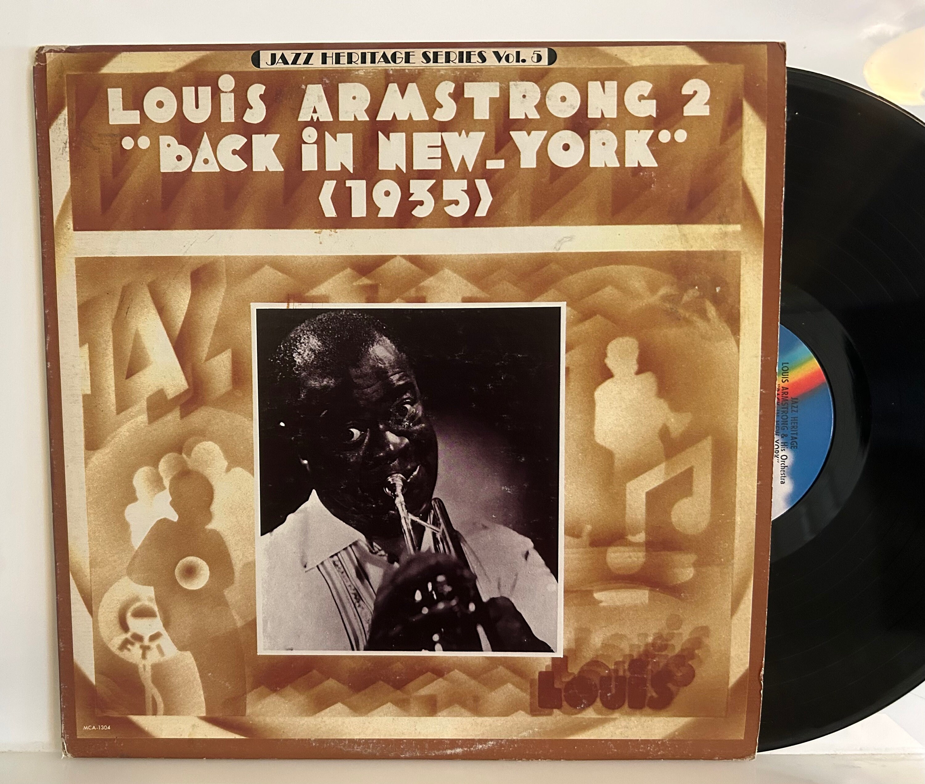 Louis Armstrong Back in New York 1935 Vintage Vinyl Record 