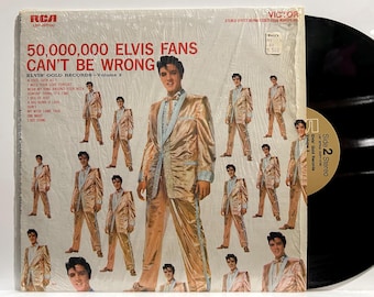 Elvis Presley - 50,000 Elvia Fand Can't Be Wrong - (Elvis' Gold Records Volume 2) OG Vintage Vinyl Record (Shrink)