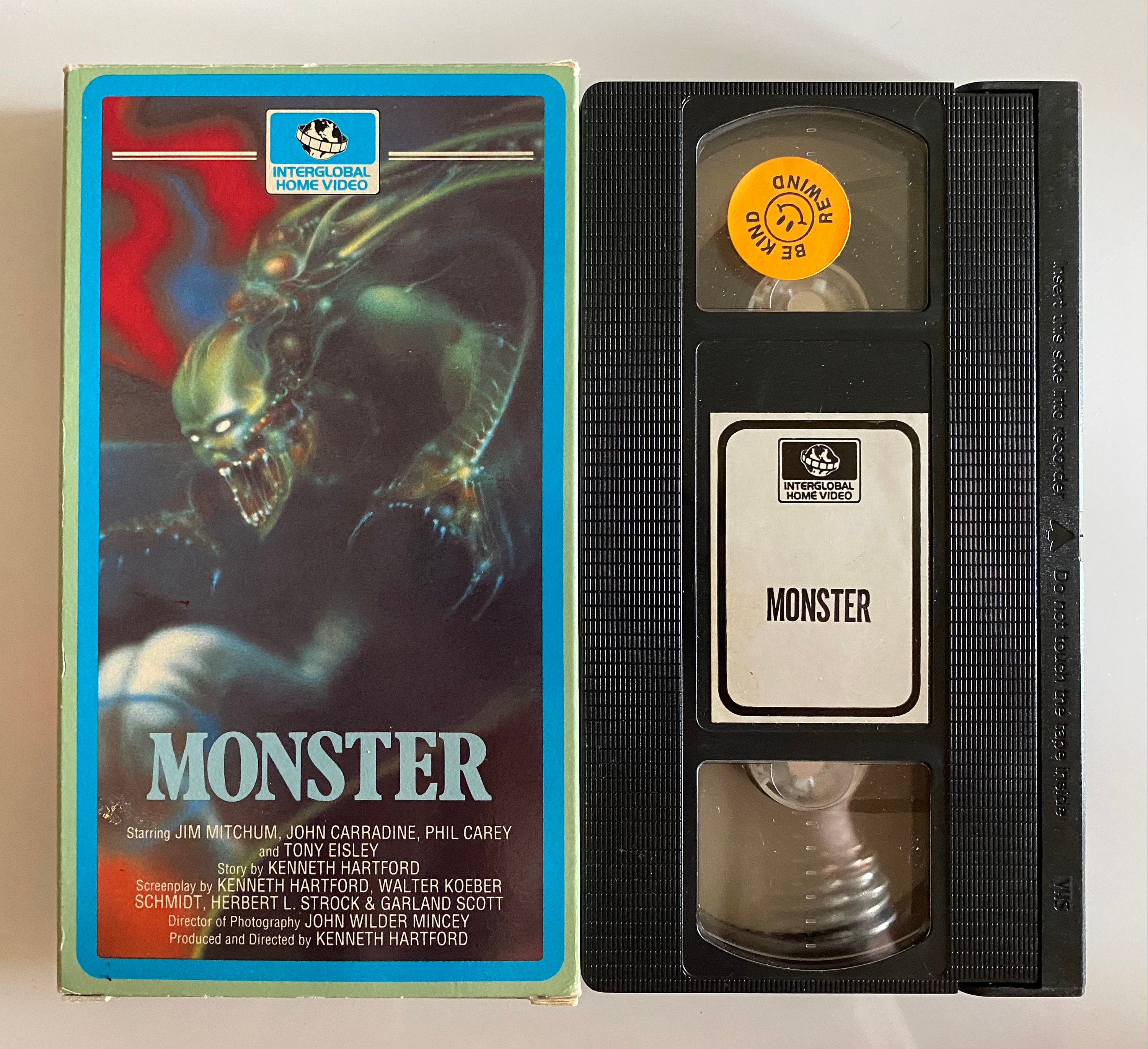 Monster aka Monstroid 1980 OG Vintage VHS Video Movie Cassette Tape (Mitchum & Carradine) Monster aka Monstroid 1980 OG Vintage VHS Video Movie Cassette Tape (Mitchum & Carradine)