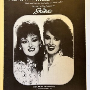 The Judds - I Know Where I&#39;m Going - 1987 Vintage Sheet Music