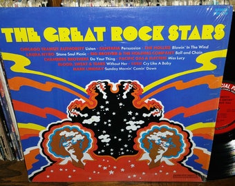 The Great Rock Stars 1971 Vintage Vinyl Compilation Record