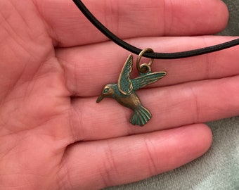 Hummingbird Necklace. Bird Watcher Jewelry.
