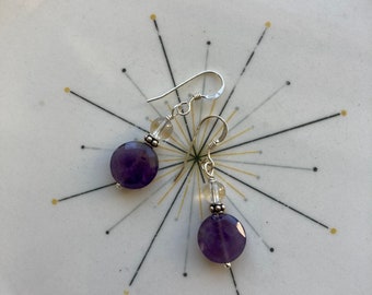 Amethyst and Quartz Earrings