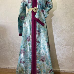 Elegant Moroccan Caftan with Gold Belt,moroccan velvet kaftan,Moroccan dress,Kaftan, Bride dress,wedding caftan,Nikah Dress,Moroccan Kaftan