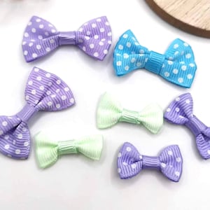 7 small polyester knots, scrapbooking knots, sewing