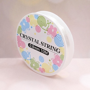 Clear Elastic Jewelry Thread - Crystal String 0.8mm, 10m - Bracelet, Necklace, Beading - Strong & Stretchy Thread