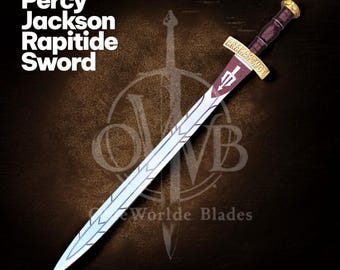Espada Riptide personalizada de Percy Jackson, espada forjada de los Olímpicos, espada Anaklusmos, espada de regalo para cosplay