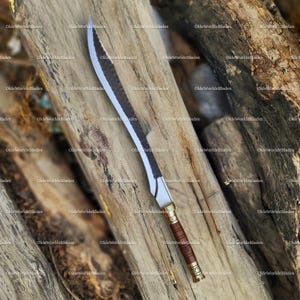 SCIMITAR SWORD, 30&quot; Long Blade hand forged, Leaf spring of truck, Rosewood Handle | High Carbon Steel, best gift for him, Christmas gift