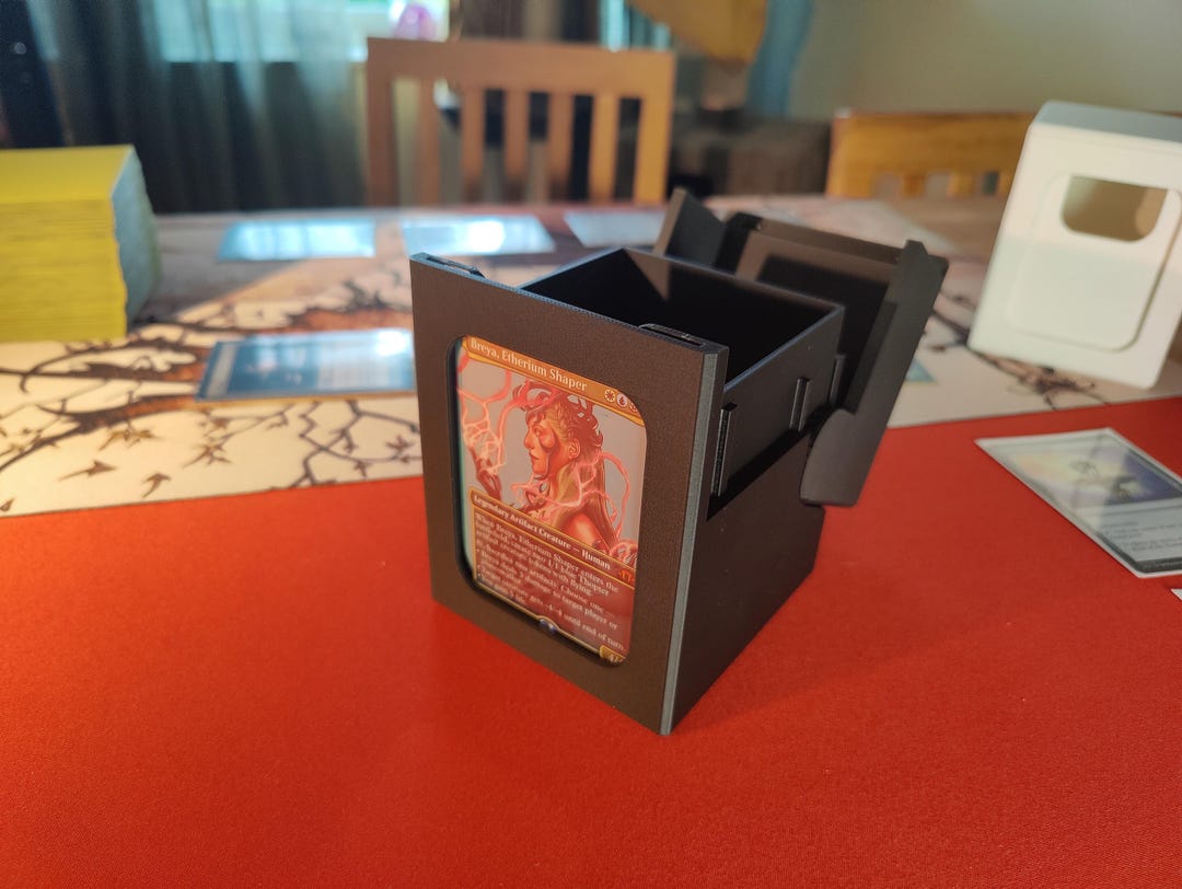 Card Flip Magic Computer Mechanical Flipping MTG Commander Deck Box: 100+ Sleeved Cards, 3D ...