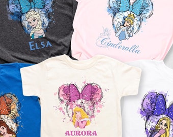 Gift for Custom Princess Shirt,Disney Birthday Shirt, Disney Princess Shirt,Gift for Princess Kids Shirt,Gift Disney Girl Tee,Gift for Kids