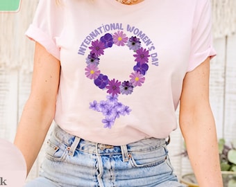 International Women's Day Shirt: Floral Empowerment Tee