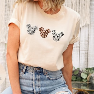 Animal Print Mickey Mouse Shirt: Safari Animal Kingdom Tee