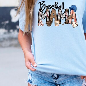 Baseball Mama Tee: Leopard Print Sports Mom Shirt