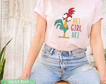 Hei Girl Hei Moana 2 Shirt, Disney Princess Moana Shirt, Hei Hei The Rooster Kids Tee, Disney Trip T shirt, Disneyland Vacation Group Shirt
