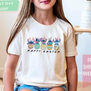 Disney Stitch Happy Easter Shirt,  Happy Easter Shirt, Stitch Bunny Shirt, Disney Easter Shirt, Disney Happy Easter Shirt