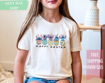 Disney Stitch Happy Easter Shirt,  Happy Easter Shirt, Stitch Bunny Shirt, Disney Easter Shirt, Disney Happy Easter Shirt