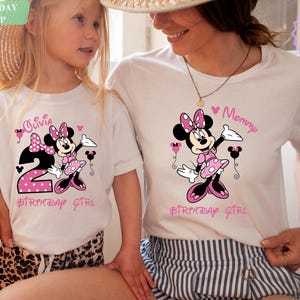 Minnie Mouse Birthday Girl Shirt, Disney Birthday Party, Custom Bday Gift 2nd Birthday Gift, Disneyland Birthday Trip, Birthday Princess
