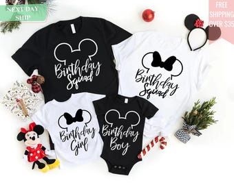 Custom Disney Birthday Girl Shirt, Minnie Birthday Girl Shirt, Disney Birthday Boy, Kids Birthday Shirt, Custom Birthday Squad, Disney 2025