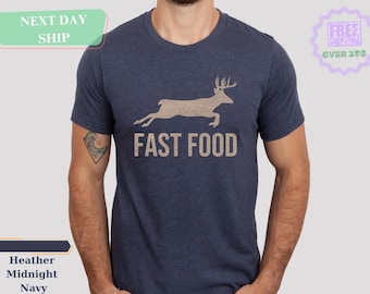 Funny Hunting T-Shirt: Fast Food Deer Graphic, Dad Hunter Gift