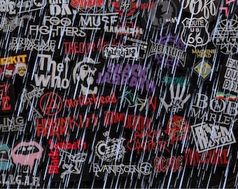 Alternative Music Embroidered Patches for Jackets, Battle Vests and Bags"; Metal & Punk