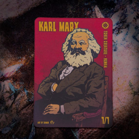 karl marx mtg card MTG Token Human Karl Marx 1/1