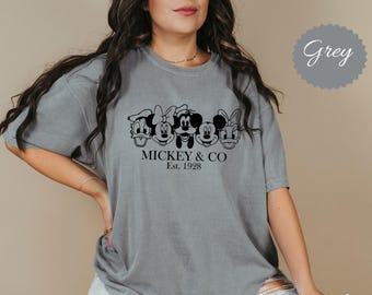 Mickey & Co Est. 1928 Shirt, Vintage Disney Friends Tee, Mickey Minnie Daisy Donald Goofy Shirt, Disney Vacation T-Shirt
