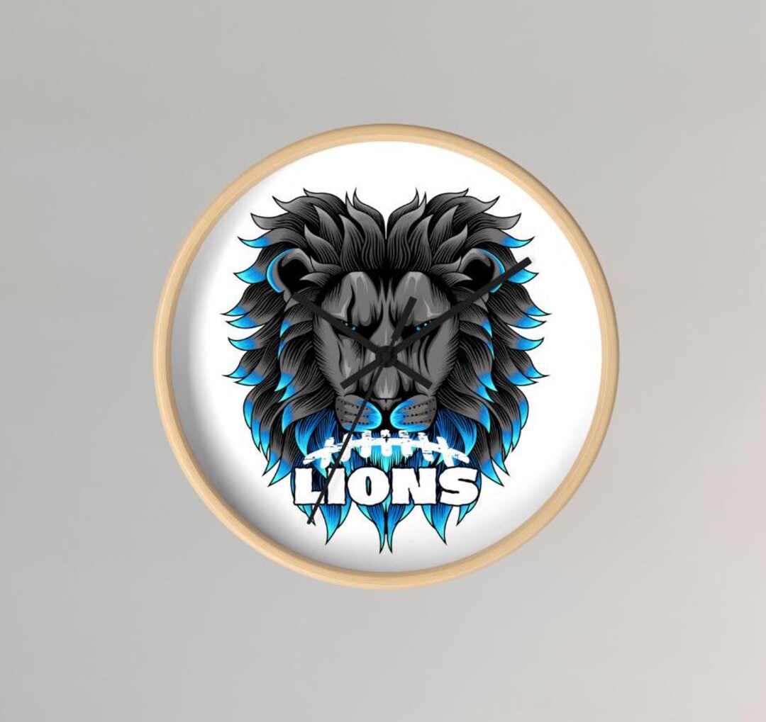DETROIT LIONS Vinyl Record Clock | vinyl record clocks
