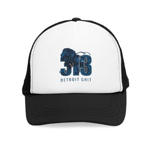 Mesh Cap - Detroit Grit 313 Lions, Detroit Lions Fan Gift, Detroit Sports Cap, Detroit Pride Hat, Detroit Lions Baseball Cap