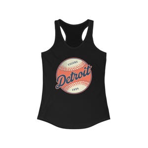 Racerback Tank Top, Baseball Tiger Detroit Game Day Shirt, Women&#39;s Ideal Tank, Sleeveless Tee, Sports Fan Apparel, Team Spirit Outfit