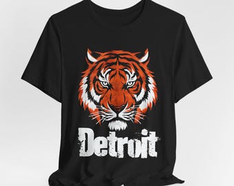Camiseta unisex de los Tigres de Detroit, ropa informal, ropa deportiva, regalo para él/ella, moda de verano, béisbol de Detroit, Detroit 313, Michigan