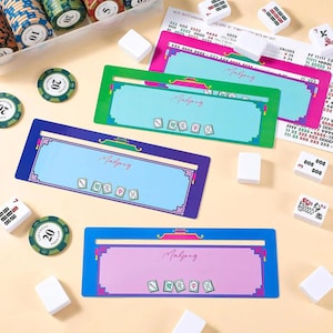 Mahjong Line Markers set of 4, colourful Mahjong Accessories, Mahjong Player Gift, Mahjong Tournament, Line Finder for Mahjong Player
