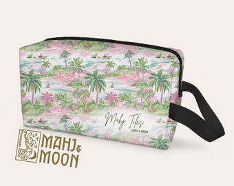 Mahjong Tile Bag, Mahjong Bag, Chinoiserie Beach Pouch, American Mahjong, Mahjong Tile Pouch, Game Tile Bag, Rummy Tile bag