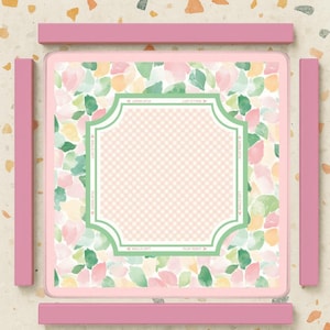 Pastel Mahjong Mat with Carry Bag | Large Portable Mahjong Table Cover | Pink & Green Pastel Game Mat | Mahjong Gift for Women