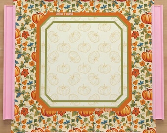 Mahjong Mat Halloween Style | Thanksgiving Mahj Mat | Pumpkin Mat for American Mahjong