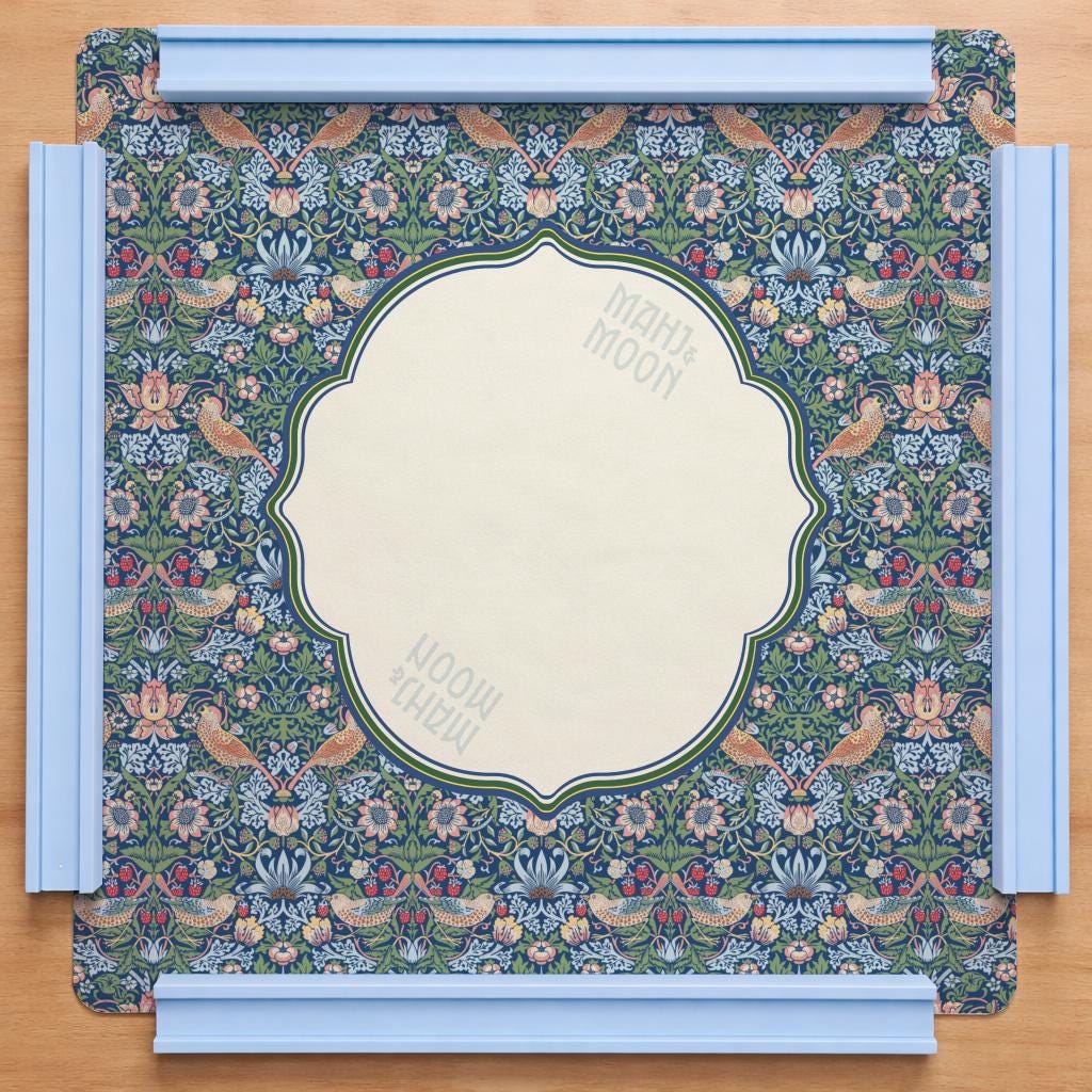 William Morris Strawberry Thief Mahjong, Large Mah Jongg Table