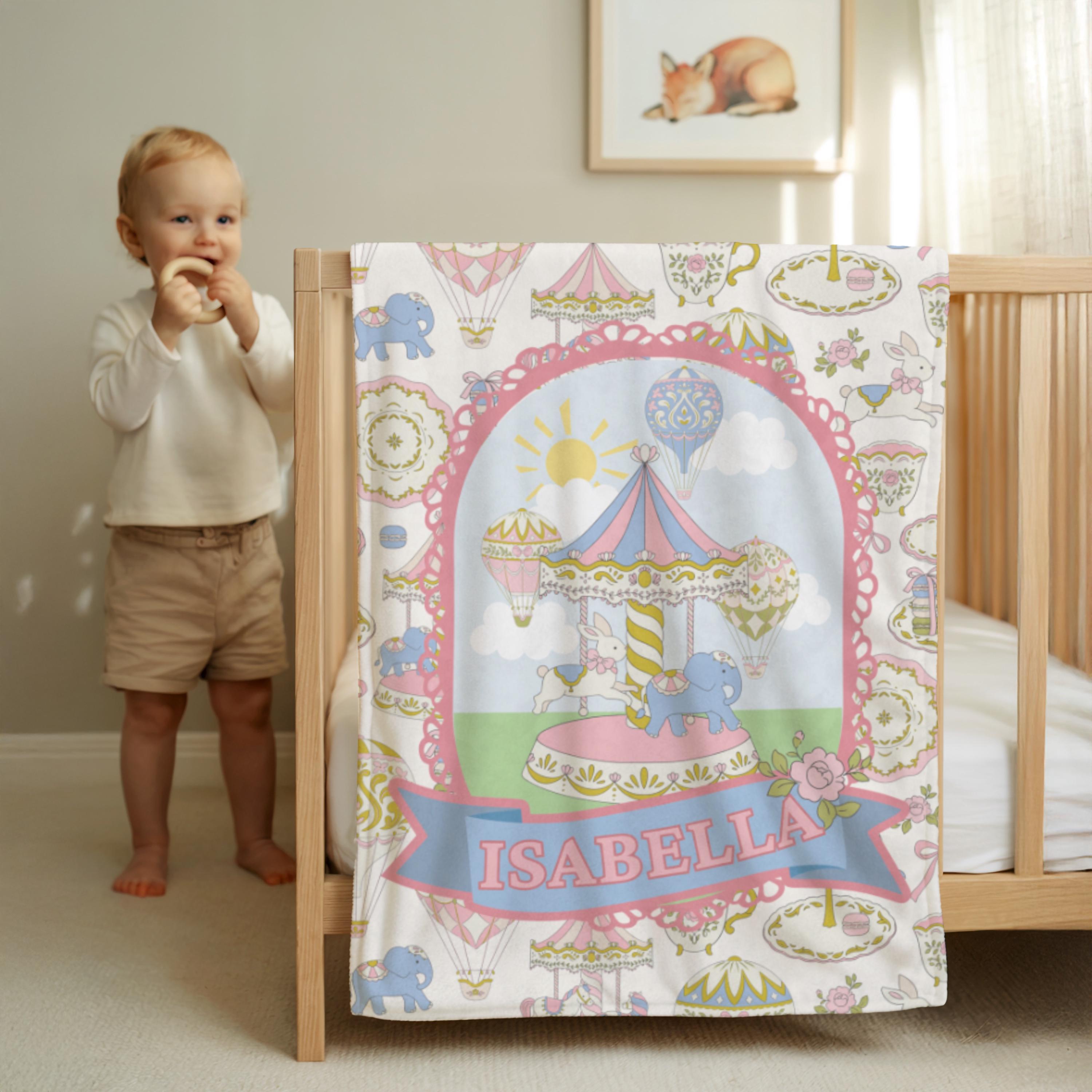 Absorba Babydecke Für Jungen – Zirkus-Design, 30x30 Cm, Doppellagig