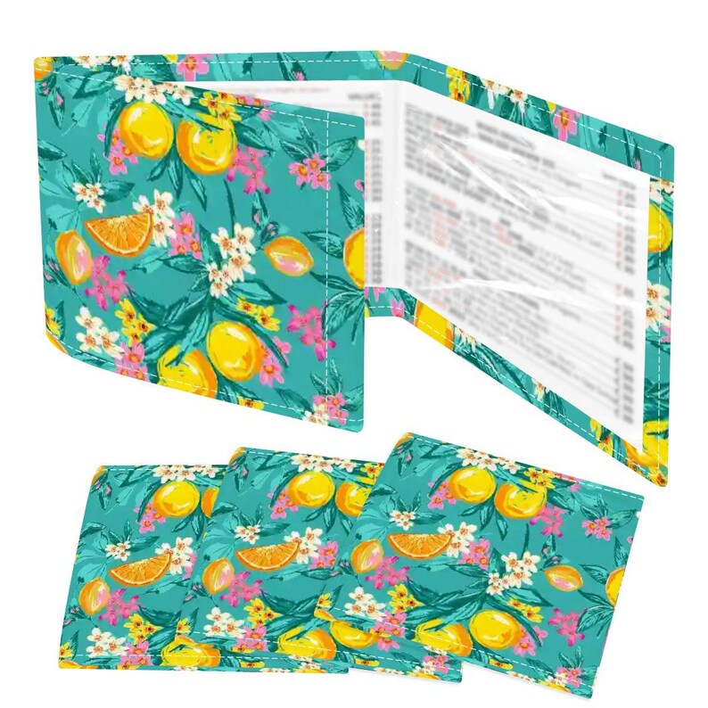 Citrus Mahjong Card Holder Set | Preppy Mahjong Accessories | Bright Lemon Mahjong Gift | Waterproof Mahjong Card Protector Set image 2