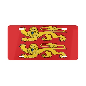 Normandische vlagplaat auto accessoire - Historische Normandische Drapeau regionale licentie decoratie cadeau Franse vlaggen