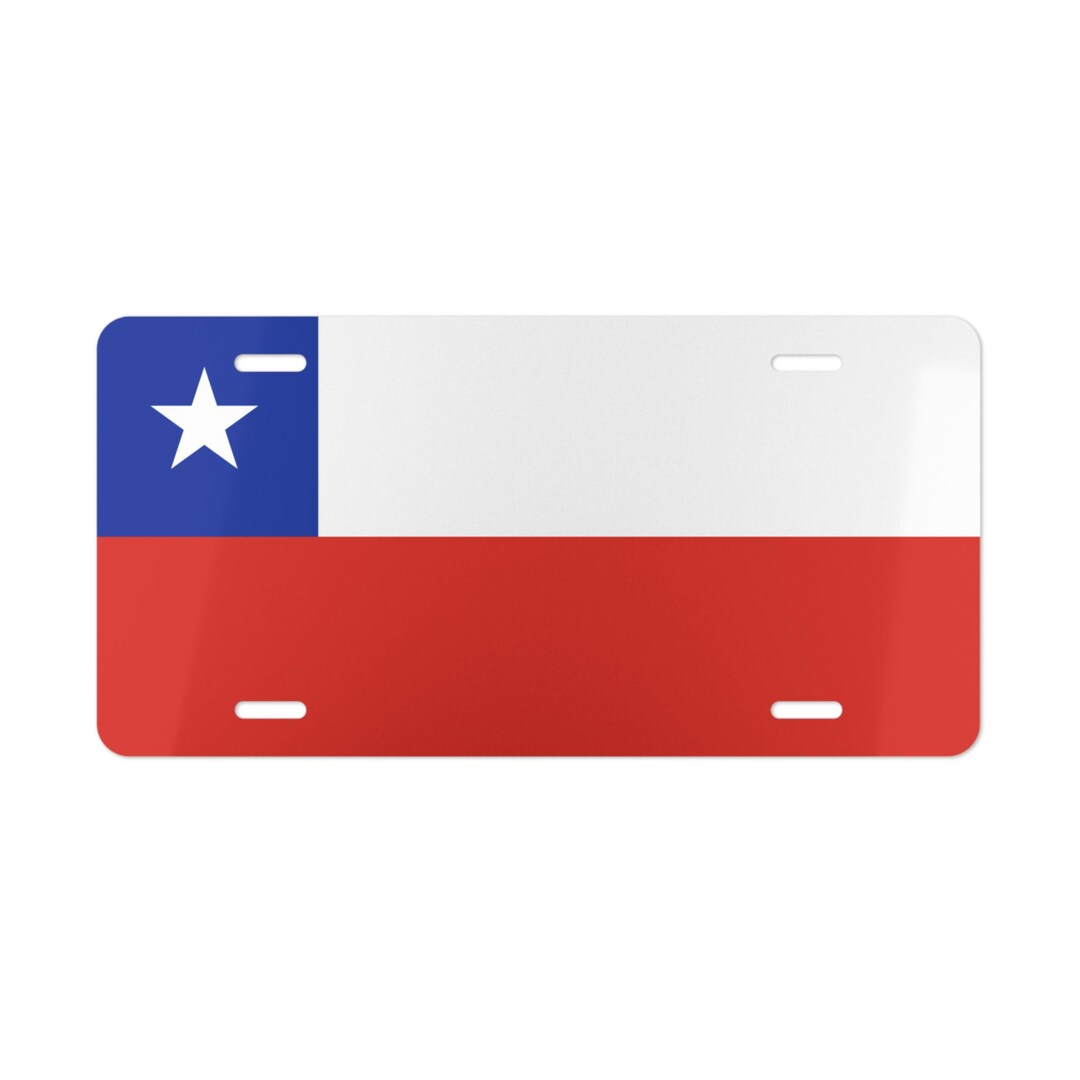 Vanity Plate Chile Flag License Plate Decoration Unique Auto Accessory ...