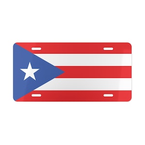 Puerto Rico License Plate Car Vanity Plate Puerto Rican Flag Decor Custom Auto Tag Style Car Accessory Heritage Gift for Boricua