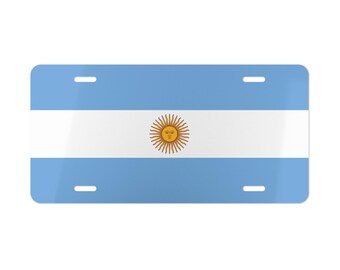 Vanity Plate Argentina Flag License Plate Car Accessories Personalized Gift for Traveler Argentinian Pride Souvenir Argentina Decor